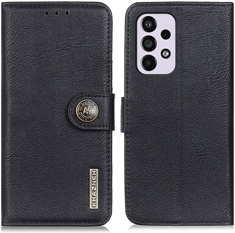 KHAZNEH Samsung Galaxy A33 Hoesje Portemonnee Book Case Zwart afbeelding 3