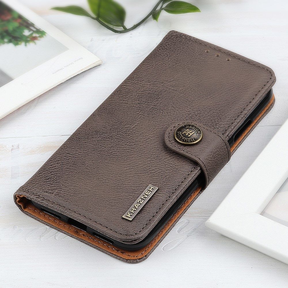 KHAZNEH Samsung Galaxy A33 Hoesje Portemonnee Book Case Grijs afbeelding 4