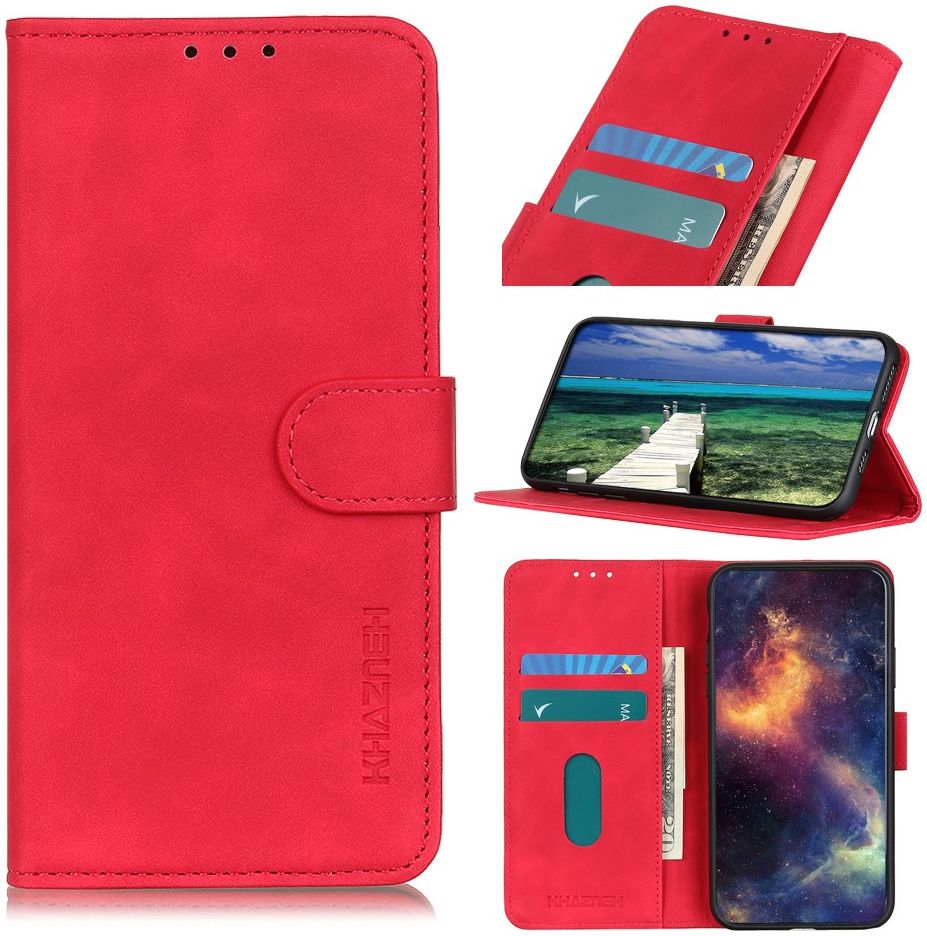 KHAZNEH Samsung Galaxy A33 Hoesje Retro Wallet Book Case Rood afbeelding 5