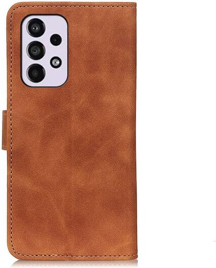 KHAZNEH Samsung Galaxy A33 Hoesje Retro Wallet Book Case Bruin afbeelding 6