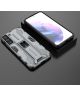 Samsung Galaxy S22 Plus Hoesje Shockproof Kickstand Back Cover Grijs