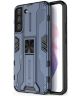 Samsung Galaxy S22 Plus Hoesje Shockproof Kickstand Back Cover Blauw