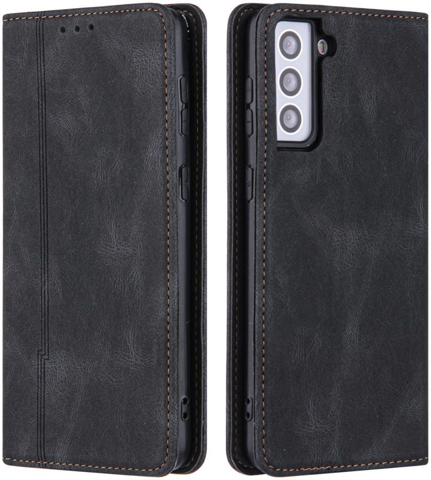 Samsung Galaxy S22 Hoesje Book Case met Pasjes Kunstleer Zwart afbeelding 3