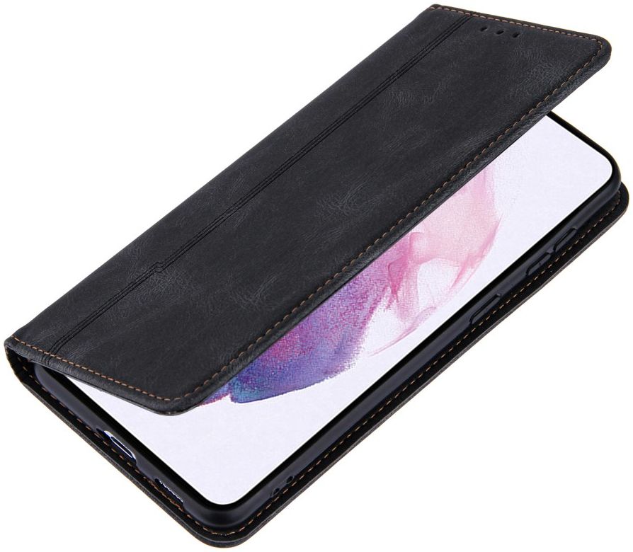Samsung Galaxy S22 Hoesje Book Case met Pasjes Kunstleer Zwart afbeelding 2