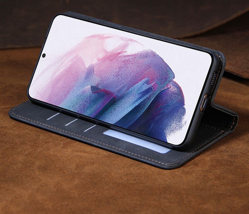 Samsung Galaxy S22 Hoesje Book Case met Pasjes Kunstleer Zwart afbeelding 7