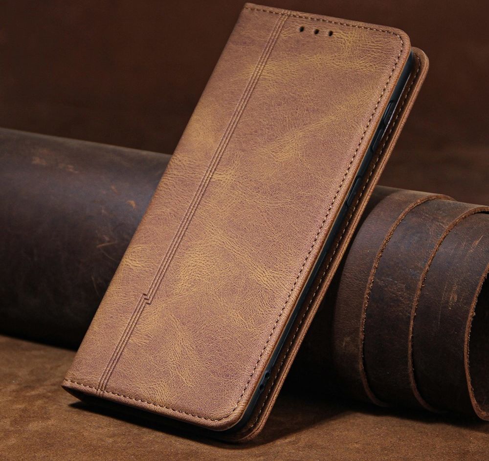 Samsung Galaxy S22 Hoesje Book Case met Pasjes Kunstleer Bruin afbeelding 8