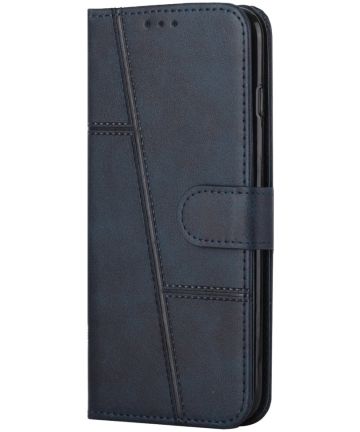 Samsung Galaxy S22 Hoesje Wallet Book Case Kunstleer Blauw Hoesjes