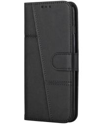 Samsung Galaxy S22 Ultra Hoesje Wallet Book Case Kunstleer Zwart