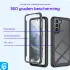 Samsung Galaxy S21 FE Hoesje Full Protect 360° Hybride Cover Zwart afbeelding 4