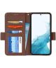 Samsung Galaxy S22 Hoesje Kunstleer Book Case met Pasjes Bruin