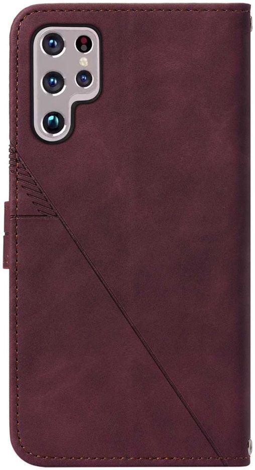 Samsung Galaxy S22 Ultra Hoesje Book Case met Koord Kunstleer Rood afbeelding 2
