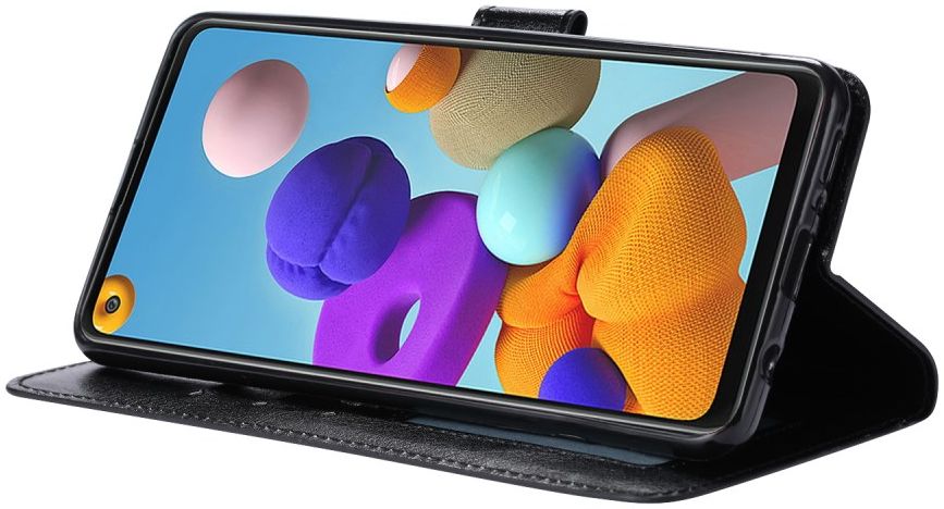 Samsung Galaxy S22 Hoesje Portemonnee Book Case Kunstleer Zwart afbeelding 3