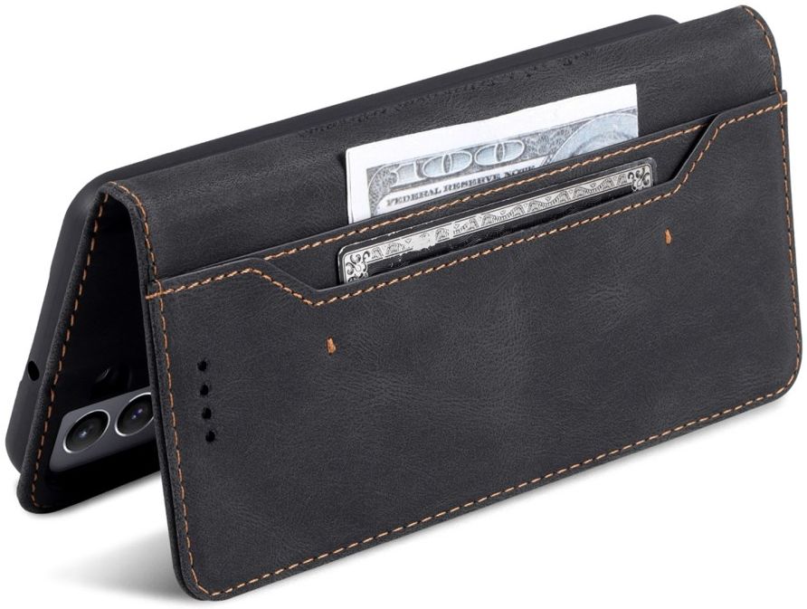 AZNS Samsung Galaxy S22 Hoesje Wallet Book Case Kunstleer Zwart afbeelding 9