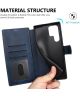 Samsung Galaxy S22 Ultra Hoesje RFID Portemonnee Book Case Blauw