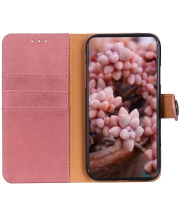 KHAZNEH Xiaomi Redmi 10 Hoesje Portemonnee Book Case Roze Hoesjes