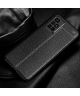 Xiaomi Redmi 10 Hoesje TPU Back Cover Kunstleer Textuur Zwart
