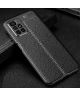 Xiaomi Redmi 10 Hoesje TPU Back Cover Kunstleer Textuur Zwart