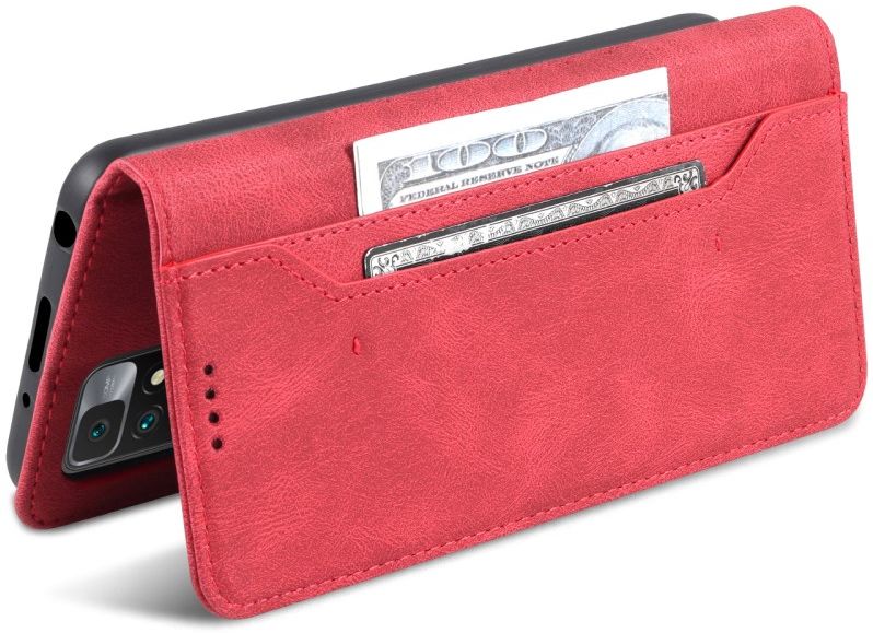 AZNS Xiaomi Redmi 10 Hoesje Wallet Book Case Kunstleer Rood afbeelding 10