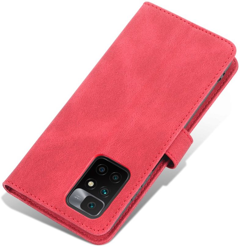 AZNS Xiaomi Redmi 10 Hoesje Wallet Book Case Kunstleer Rood afbeelding 6