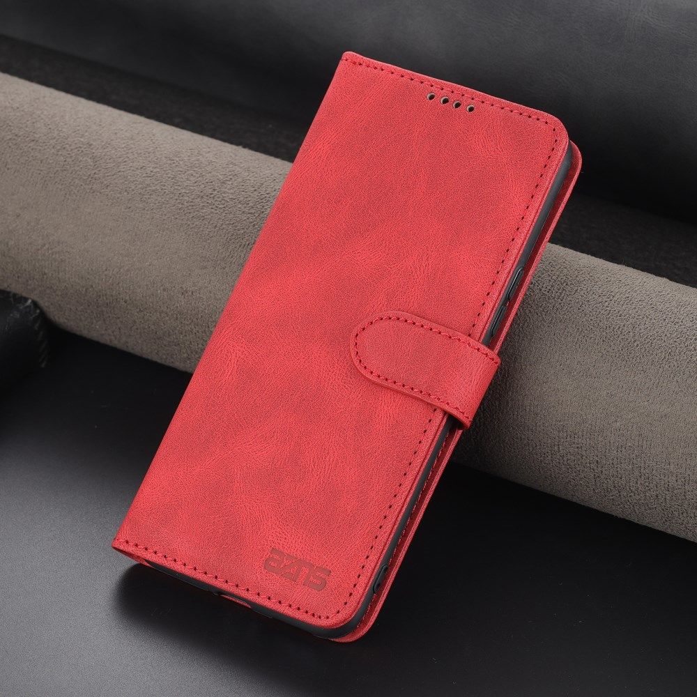 AZNS Xiaomi Redmi 10 Hoesje Wallet Book Case Kunstleer Rood afbeelding 4