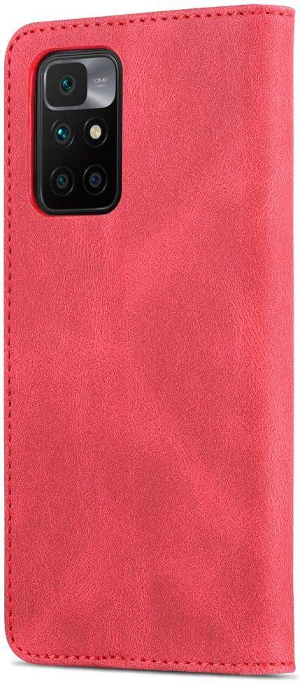AZNS Xiaomi Redmi 10 Hoesje Wallet Book Case Kunstleer Rood afbeelding 8