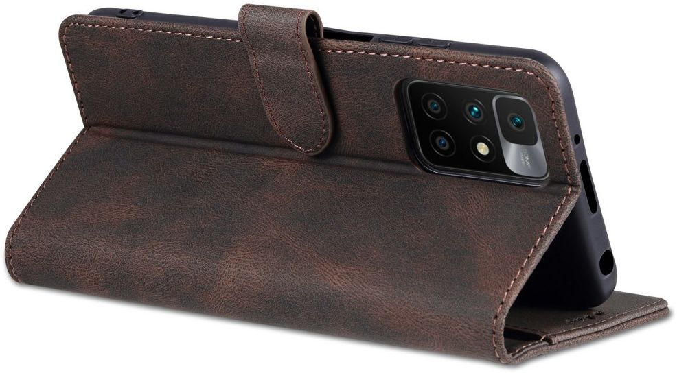 AZNS Xiaomi Redmi 10 Hoesje Wallet Book Case Kunstleer Bruin afbeelding 9