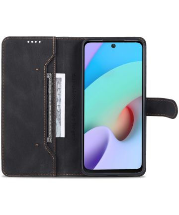 AZNS Xiaomi Redmi 10 Hoesje Wallet Book Case Kunstleer Zwart Hoesjes