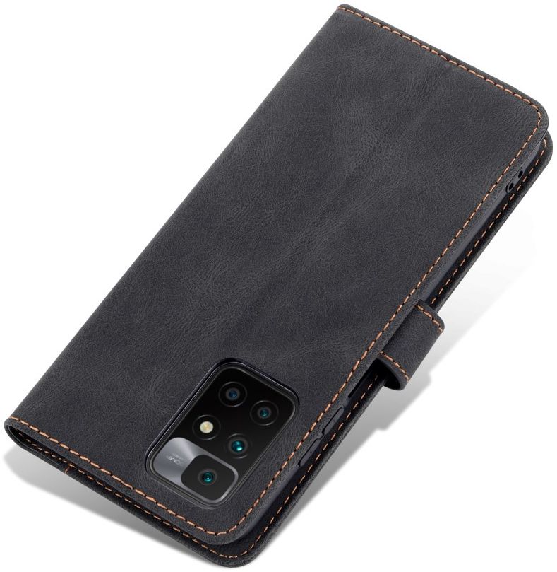 AZNS Xiaomi Redmi 10 Hoesje Wallet Book Case Kunstleer Zwart afbeelding 5