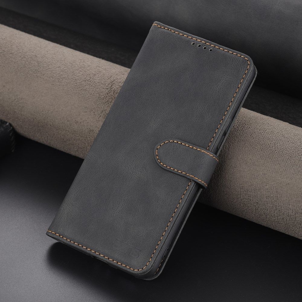 AZNS Xiaomi Redmi 10 Hoesje Wallet Book Case Kunstleer Zwart afbeelding 4