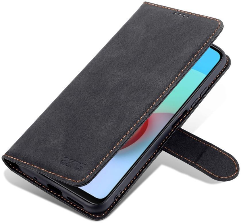 AZNS Xiaomi Redmi 10 Hoesje Wallet Book Case Kunstleer Zwart afbeelding 2