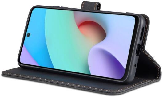 AZNS Xiaomi Redmi 10 Hoesje Wallet Book Case Kunstleer Zwart afbeelding 8