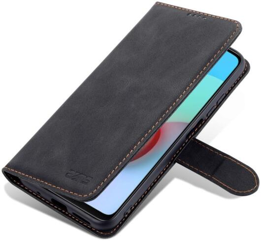 AZNS Xiaomi Redmi 10 Hoesje Wallet Book Case Kunstleer Zwart afbeelding 2