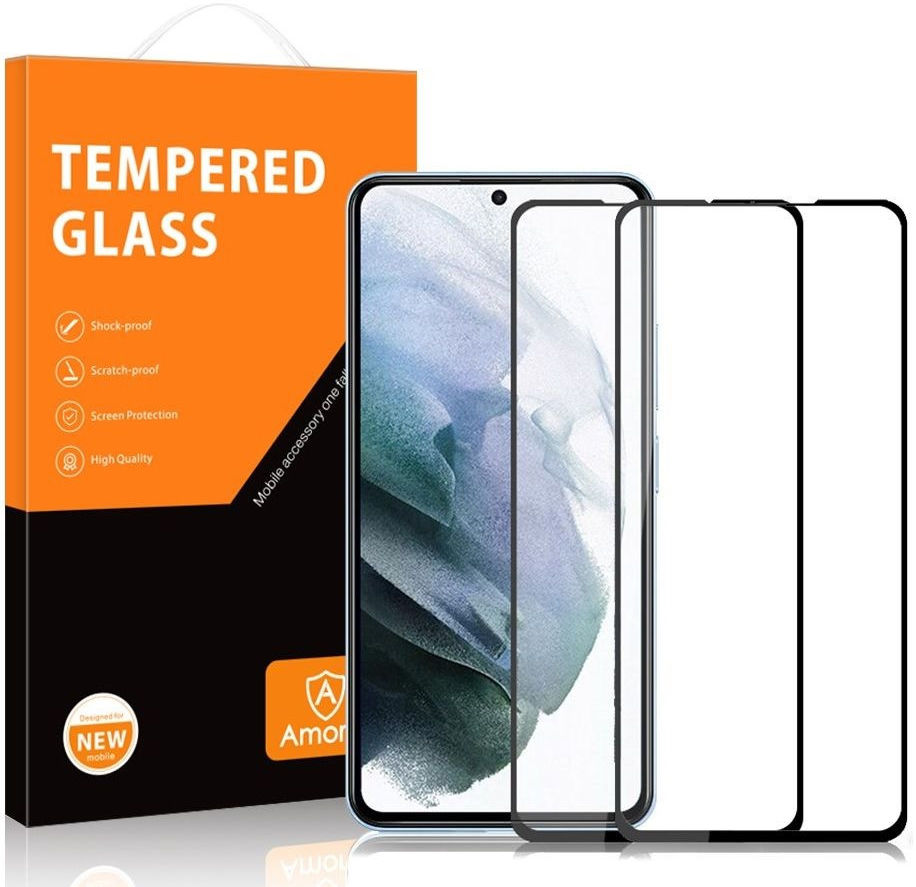 Amorus Samsung Galaxy S22 Screen Protector 9H Tempered Glass (2-Pack) afbeelding 2
