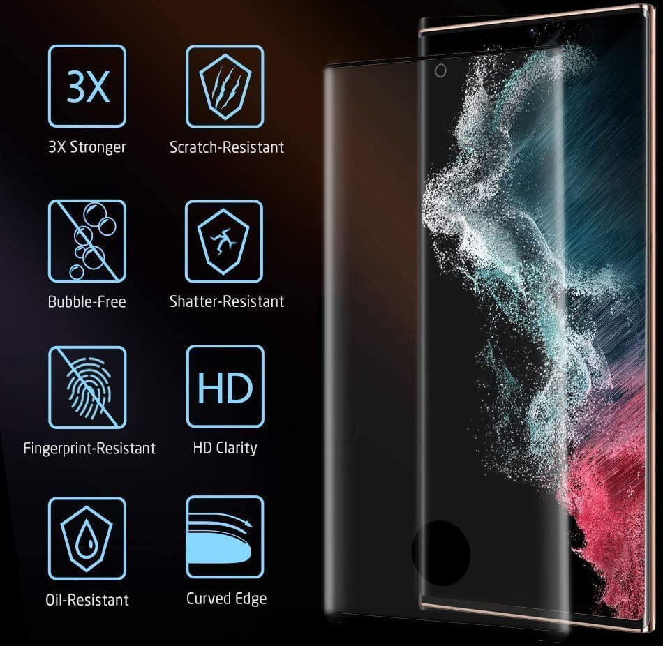 Samsung Galaxy S22 Screen Protector Volledig Dekkend Tempered Glass afbeelding 2