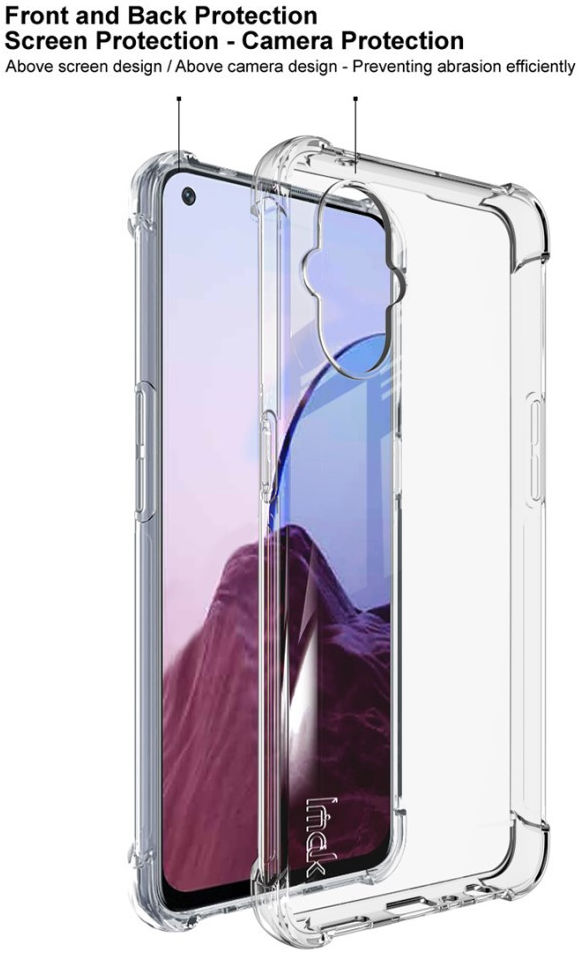IMAK Oppo Reno 8 Lite Hoesje + Screen Protector Transparant afbeelding 12