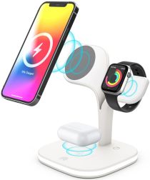 3-in-1 Station 15W Draadloze Oplader Apple iPhone/AirPods/Watch Wit