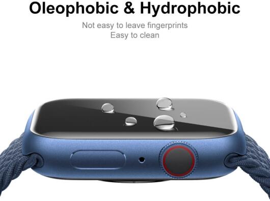 Apple Watch Series 7 / 8 / 9 45MM Hoesje met Screen Protector - TPU - Zwart afbeelding 8