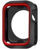 Apple Watch Series 7/8/9 45MM Case - Schokbestendig - Siliconen - Zwart Rood
