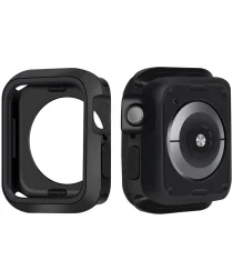 Apple Watch 38MM Hoesje Schokbestendig Siliconen Cover Zwart