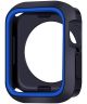 Schokbestendig Apple Watch 40MM Hoesje - Siliconen Cover - Zwart Blauw