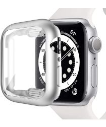 Apple Watch Series 7 41MM Hoesje TPU met Screenprotector Zilver
