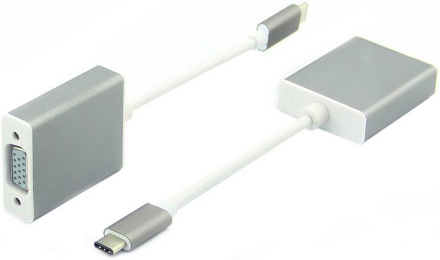 USB Type-C naar VGA Kabel Adapter Zilver afbeelding 2