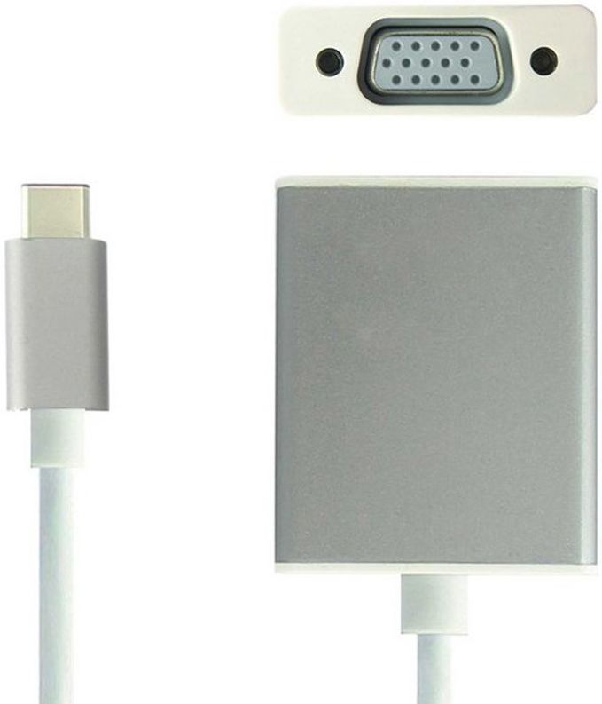 USB Type-C naar VGA Kabel Adapter Zilver afbeelding 3