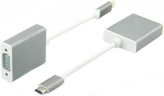 USB Type-C naar VGA Kabel Adapter Zilver afbeelding 2