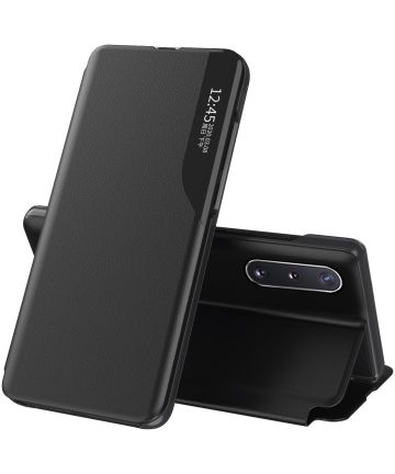 Samsung Galaxy A03s Hoesje Book Case met Side Display en Stand Zwart Hoesjes