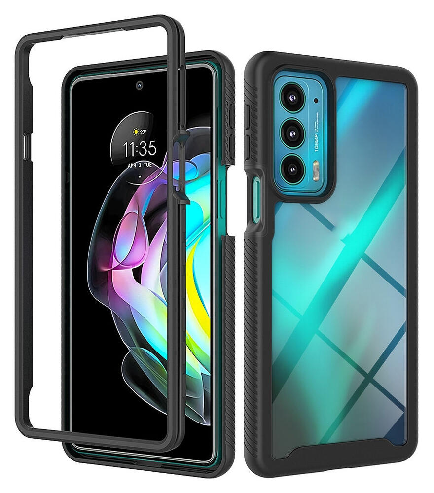 Motorola Edge 20 Hoesje Volledig Schokbestendig Hybride Cover Zwart afbeelding 1