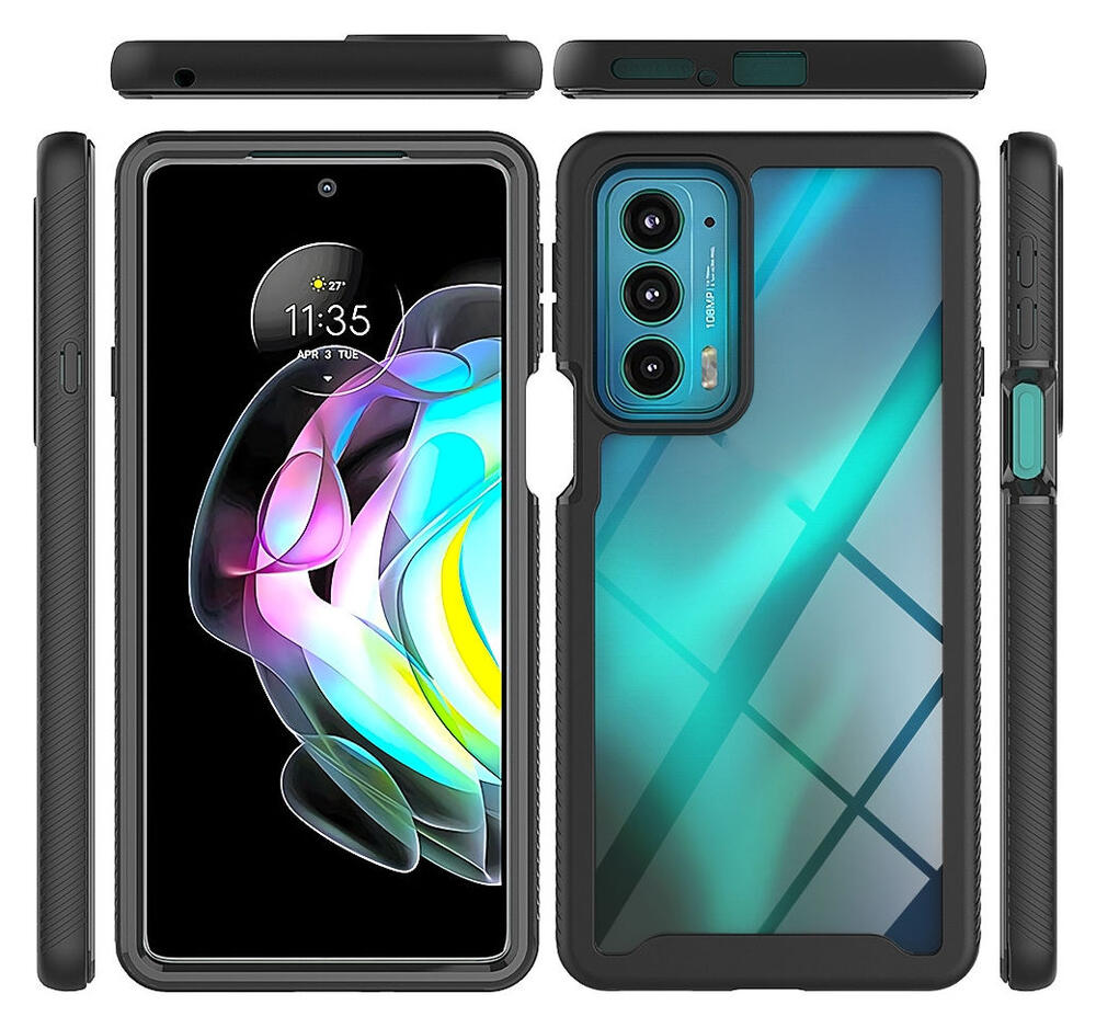 Motorola Edge 20 Hoesje Volledig Schokbestendig Hybride Cover Zwart afbeelding 7