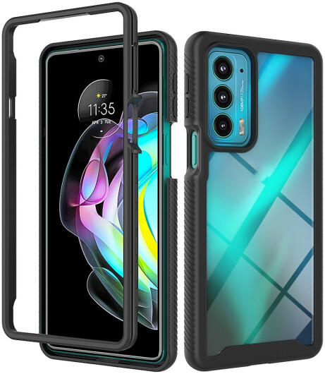 Motorola Edge 20 Hoesje Volledig Schokbestendig Hybride Cover Zwart afbeelding 1