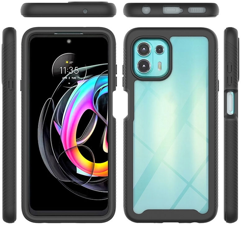 Motorola Edge 20 Lite Hoesje Volledig Schokbestendig Cover Zwart afbeelding 6