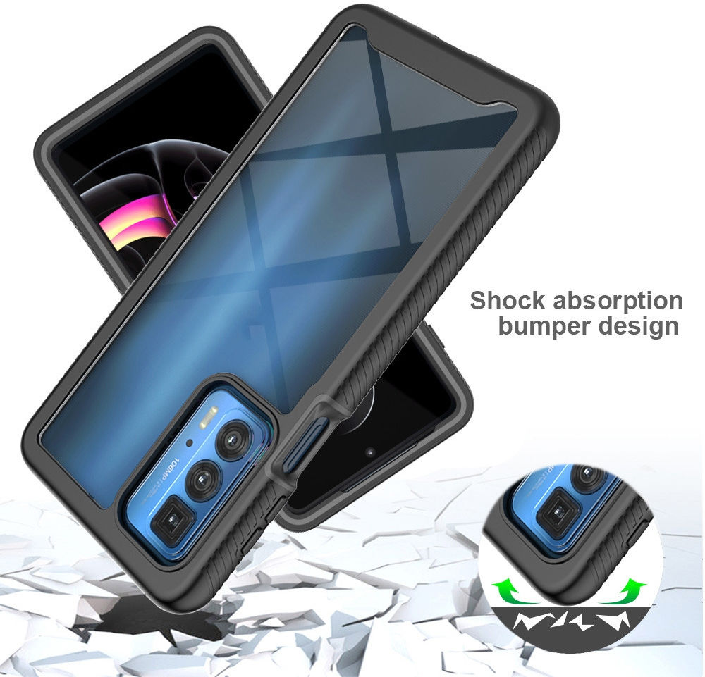 Motorola Edge 20 Pro Hoesje Volledig Schokbestendig Cover Blauw afbeelding 2